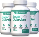 Sugar Guardian Herbal-Based Solution Supplement | 525 mg 30 Toz Capsules - 3 Ay Supply | Plant Malzemeler - GMO - ABD'de Made - 3 Pack