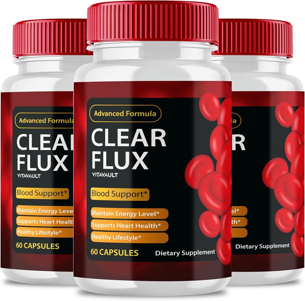 Clear Flux Supplement, Super Boost Clear Flux Supplement, Clear Flux Pills, Resmi Formula, Premium Support to maintain Stable Levels & Health Circulation, Clear Flux Health Reviews (3 Pack)