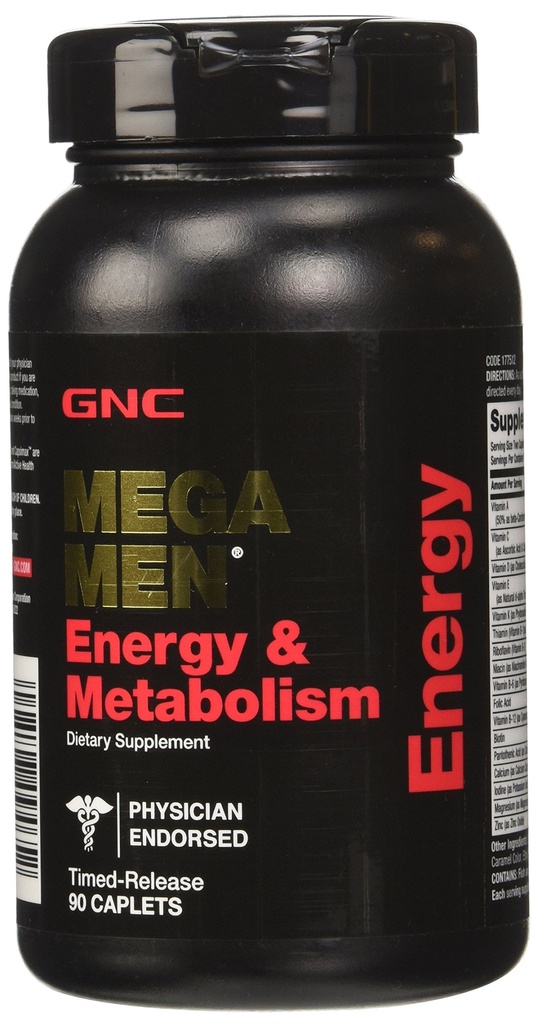 GNC Mega Men Ενέργεια και το συμπλήρωμα μεταβολισμού, 90 κόμης