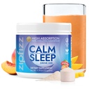Zipfizz Nightly Calm & Sleep Supplement Toz, Peach Mango, 12.3 oz (30-60 Hizmet) | Çocuklar ve Yetişkinler için Doğal Uyku Yardımı | Contains Magnezyum, Melatonin, L-Theanine | Relaxation & MoodBoostment