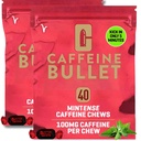 Caffeine Bullet Mint Energy Chews *80 – Daha Hızlı Boost Than Gels, Tabletler ve Gum. 100 mg - Sport Science for Run, Bisiklet, Oyun ve Pre Workout Endurance Kick.