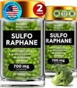 Sulforaphane Supplement Organik Broccoli Sprouts | Stabilized Sulforaphane Kids & Adult | Broccoli Florets & Seeds | Organik Sulfur Supplements 240 Pills | 2 Packs