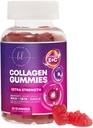 Collagen Nail Gummies with 2500 mcg Biotin - Hydrolyzed Protein Tip I & III Multi Collagen Supplement with Vitamin C & Çinko - Saç, Skin, Nails, Tasty Pomegranate Flavor - 60 Gummies