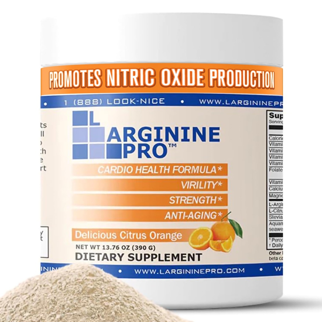 L-Arginine PRO | 5,500 mg L-Arginine Plus L-Citrulline 1,100 mg Orange Toz İçecek Mix Supplement için Artan Nitrik Çimento Prodüksiyonu Tamamlandı