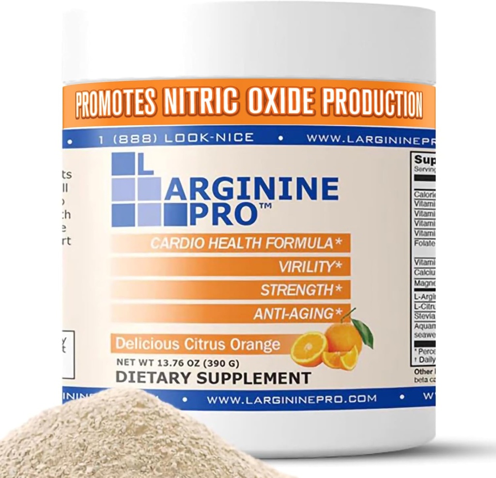 L-Arginine PRO | 5,500 mg L-Arginine Plus L-Citrulline 1,100 mg Orange Toz İçecek Mix Supplement için Artan Nitrik Çimento Prodüksiyonu Tamamlandı