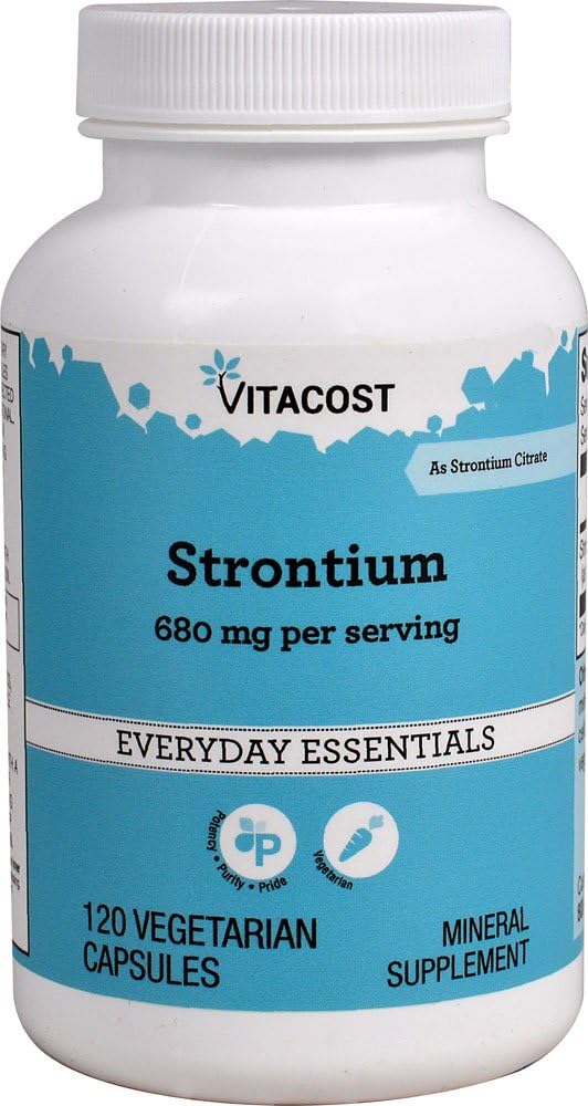 NSI Strontium - 680 mg ανά Σερβίρισμα - 120 κάψουλες χορτοφάγων