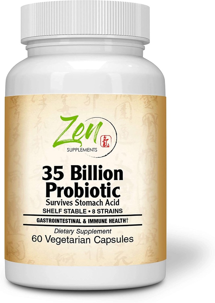 35 Milyar Probiyotik CFU 8 Strains 60-Vegcaps - Sustained Release Technology, Direnç Stomach Asit, Raf Stable - Sağlıklı Digestion & Intestinal Ecology Favorable Intestinal Flora