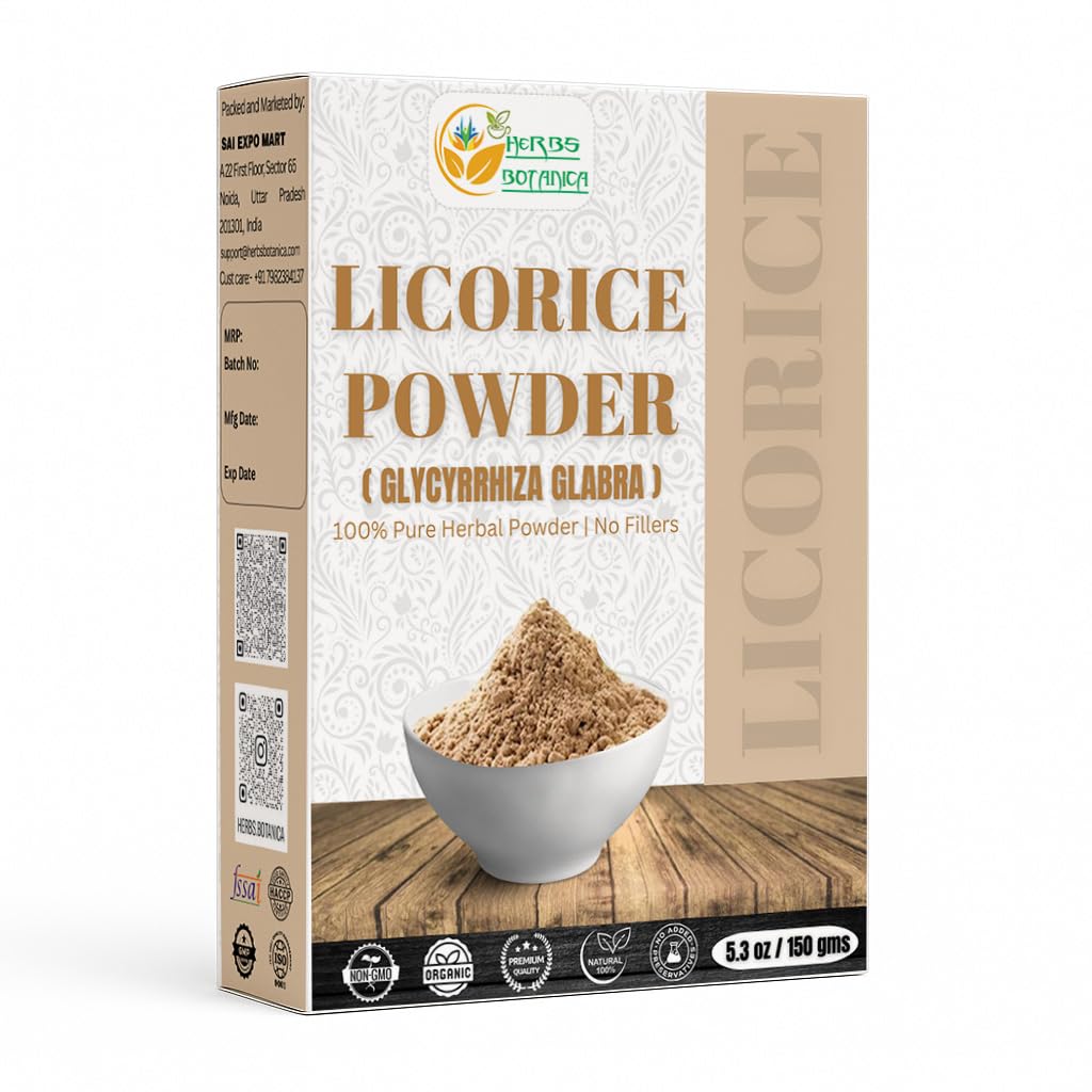 Βότανα Botanica Licorice Powder 100% Pure & Natural Licorice Root Powder for Herbal Tea, Skin Care, & DIY Beauty Natural Licorice Root Supplement 5.3 oz Resealable Pack