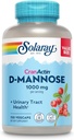 Solaray D-Mannose 1000mg with CranActin Cranberry Supplement 400mg, Urinary Tract Health & Bladder Support Capsules with Vitamin C, Vegan, 60 Day Guarantee, 75 Servings, 150 VegCaps