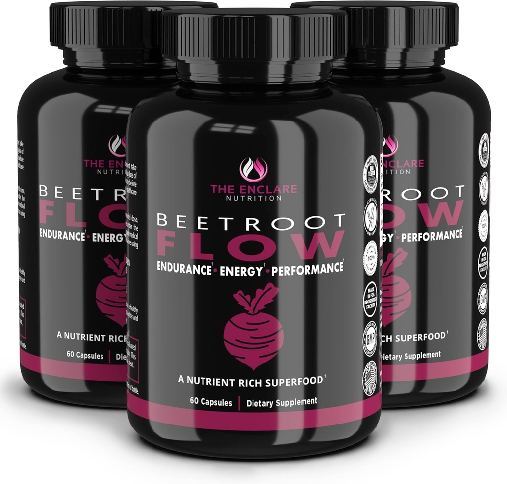 THE ENCLARE NUTRITION Beet Root Powder Caps, Beetroot 1300mg. Συμπληρώματα νιτρικού οξειδίου για τους άνδρες, υποστηρίζει την υγεία των ορνίθων για τις γυναίκες, την ενέργεια, τον εγκέφαλο, την αθλητική απόδοση, την υγεία της καρδιάς μη GMO 180ct (3)