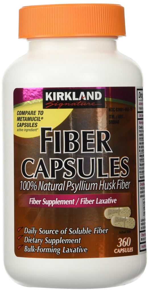 Kirkland Fiber Capsules, 2 Pack (360 Capsules each)