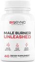 BioSync - Erkek Burner UNLEASHED | Erkekler Kilo Kayıp Pilleri | Appetite Suppressant, Carb Blocker, Enerji ATM | 6 Ultra Dosed Güçlü Malzemeler | Güvenli 3rd Parti Test Edildi - 60 Capsules