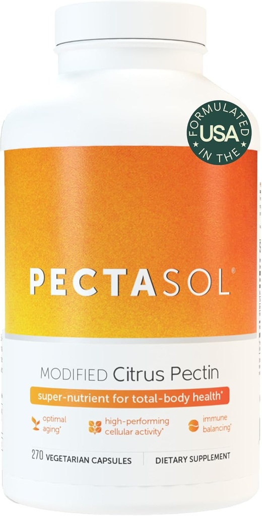 Pecta Sol Modified Citrus Pectin – 270 Capsules – Total-Body Health Supplement to Support the Heart, Immune System, Inflammation Response & Health Aging + Sağlıklı Galectin-3 Seviyelerini Korumak