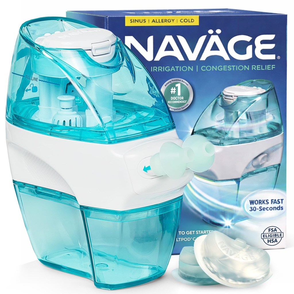 Navage Start Sche - Nasal Irrigation System - Saline Nasal Rinse Kit ile 1 Navage Nose Temiz ve 30 Salt Pods