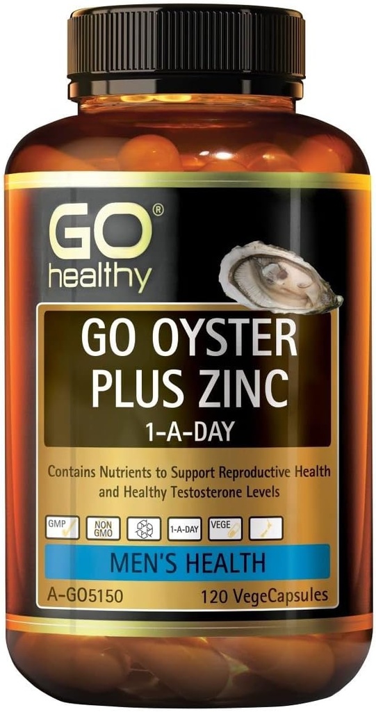 Sağlıklı Oyster Plus çinko 1-A-Day 120 Vege Capsules