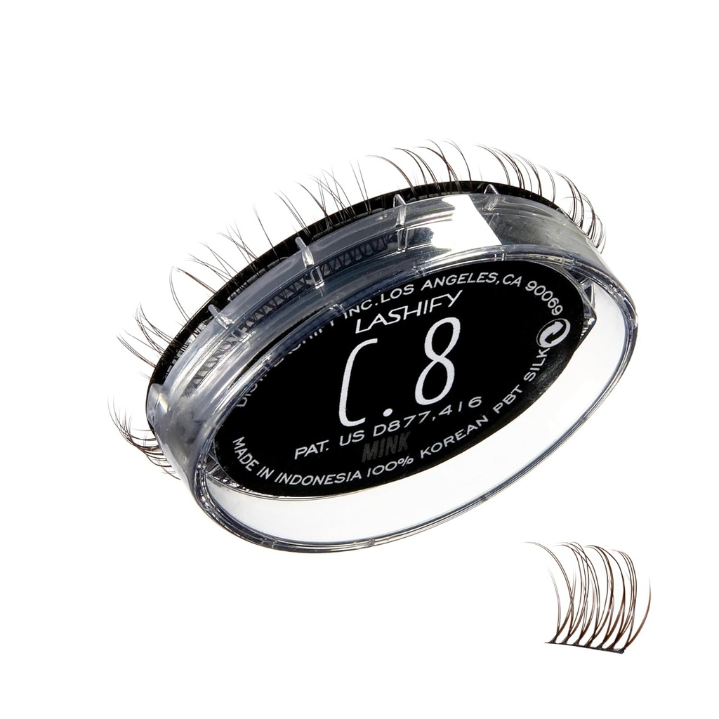 Lashify Curl 8mm Gossamer Eyelash Yeniliyor, Minx Color, DIY Bir Doğal Bakış için Lahes