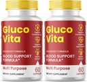 SPRESSO (2 Pack) GlucoVita Capsules, GlucoVita Blood Support Capsules, All- Natural Support for General Well-Being, GlucoVita Capsules Review (120 Capsules)