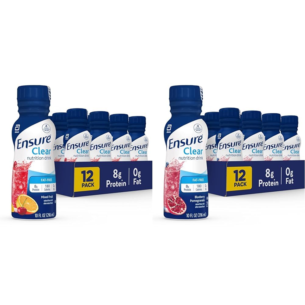 Temiz Beslenme İçermesini Sağlayın, 0g Fat, 8g protein, Karma Meyve & Blueberry Pomegranate Flavors, 10 Fl Oz, 12 Paket