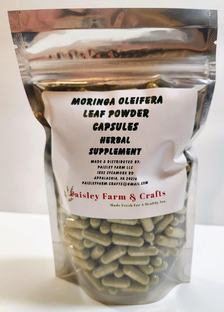 Moringa Oleifera Leaf Capsules Non GMO - Herbal Supplement - %100 Pure Leaf Toz! (300) - Fresh On Request!