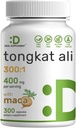 DEAL SUPPLEMENT Tongkat Ali Extract 300:1 400 mg & Maca Root 400 mg | 300 Capsules, Ultra Strength Longjack (Eurycoma Longifolia) + Peru Maca – Non-GMO, Herbal Supplement for Men Health, Performance