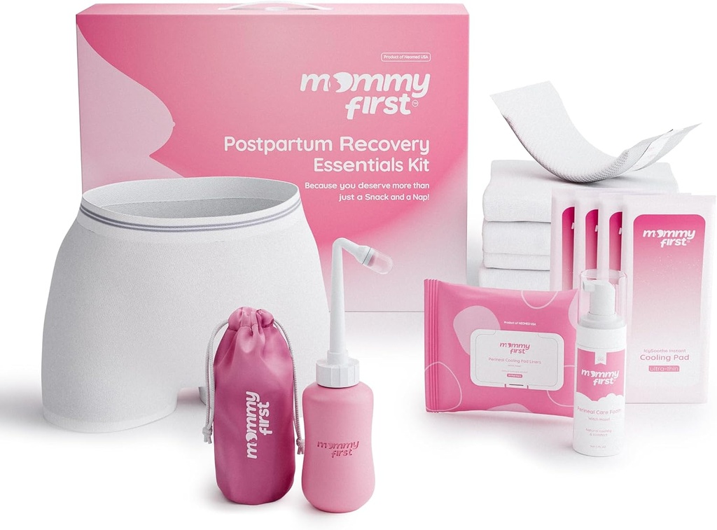 Anne First® Postpartum Essentials Recovery Kit – Next-Gen Perineal Buz Paketleri, Cadı Hazel, Cadı Hazel Liners, Upside Down Peri Şişe & Postpartum Underwear for Postpartum Recovery Kit - Next-Gen Perineal Ice Packs, Witch Hazel, Witch Hazel Liners, Upside Down Peri Şişe & Postpartum Underwear for Postpartum