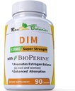 DIM Supplement 125 mg - DIM Diindolylmethane Plus BioPerine 90-Day Supply of DIM for Estrogen Balance, Hormonlar Menopause Balance, Acne Support, Hair Skin and Nails