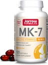 Jarrow Formulas MK-7 90 mcg - Bioaktif Vitamin K2-120 Hizmetleri (Softgels) - Bone & Cardiovascular Health - Vitamin K2 MK-7 Diyet Tamam - K2 Vitamin Tamam MK-7 - Gluten Ücretsiz