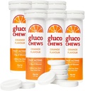 Glucochews Orange 60 δισκία (10 ανά σωλήνα, 6 σωλήνες τσέπης) – 3. 8g Γλυκόζη ταχείας δράσης Κάθε μία – Ενισχύει την ενέργεια & τη ζάχαρη αίματος – Χωρίς γλουτένη, χωρίς λιπαρά, χωρίς καφεΐνη