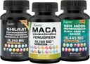 Sea Moss,Shilajit,Maca, Black Seed Oil, Ashwagandha, Ginger, Shilajit, Rhodiola Rosea, Panax BTC, Maca Root, Fenugreek, Trifibranol100X, All in one Supplements (1 Pack)