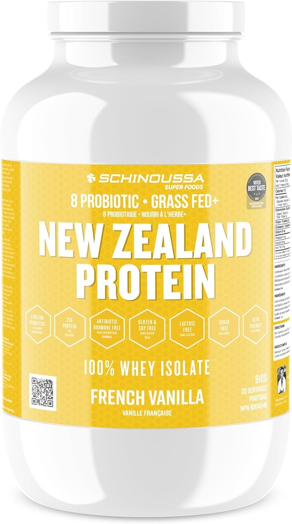 Super Foods New Zealand WHEY proteini | 25-28G protein | 0G Şeker | 1G Karbs | 110-112 Calories (Fransız Vanilla, 2 LB)