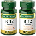 Nature's Bounty Natural Vitamin B12, 1000mcg, 100 Tablet (Pack of 2)