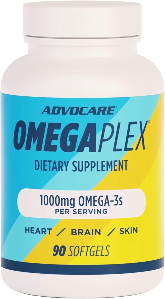 AdvoCare Omegaplex Diyeter Supplement - Omega 3 Supplement with DHA & EPA - Essential Fatty Acid to Support Immune, Metabolism & Heart Health* - Aids Health Skin, Nails & Hair - 90 Softgels