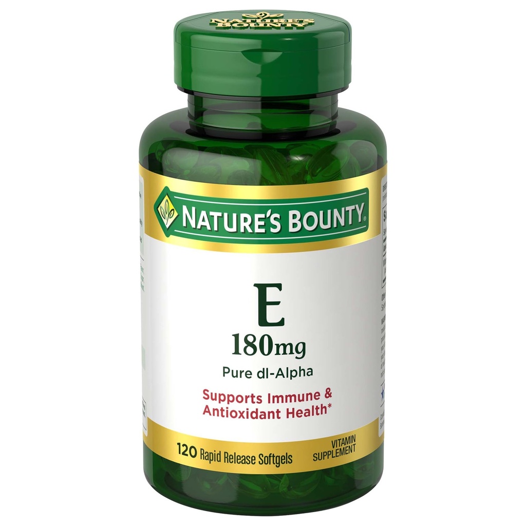Nature's Bounty Vitamin E Pills and Supplement Softgels, Supports Antioxy Health, 400iu, 120 Count