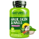 NATLO Saç, Skin ve Nails Multivitamin - 5000 mcg Biotin, Collagen, Natural Vitamin E - Sağlıklı Cilt için Tamam, Kadınlar ve Erkekler için Saç Büyümesi 60 Capsules