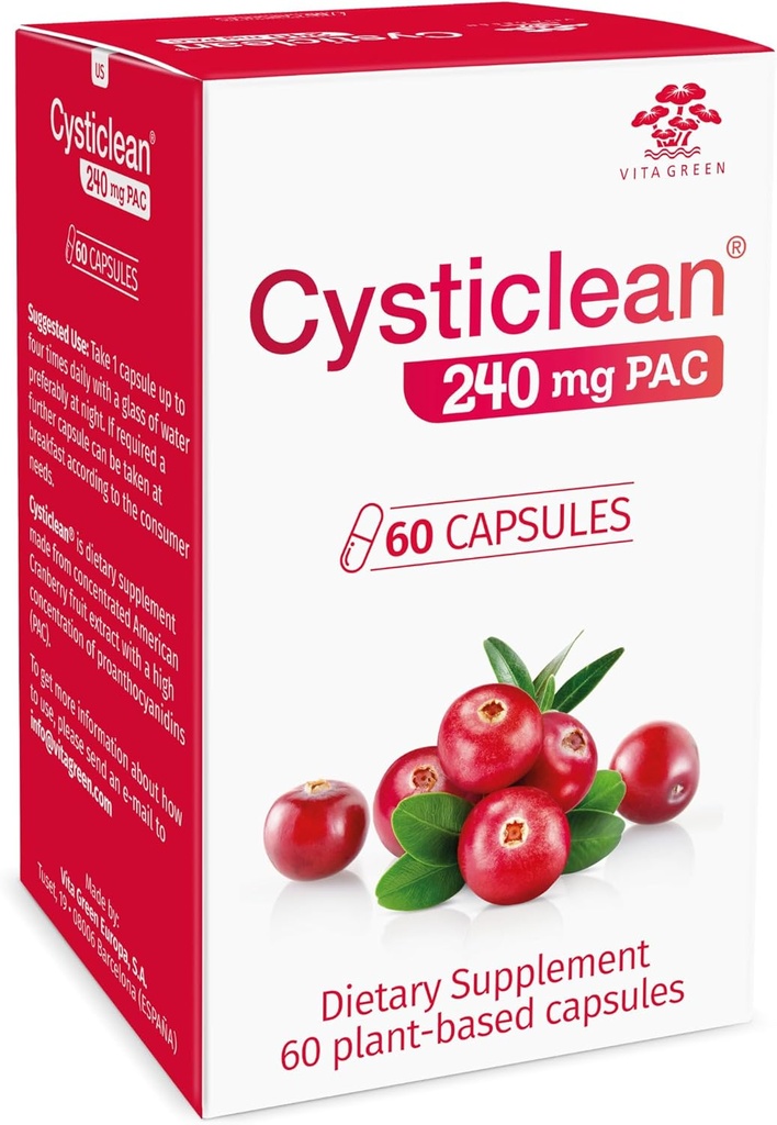 Cystite Cranberry PAC Supplement – 240 mg PAC, Sugar-Free – Urinary Tract Enfeksiyon Desteği – Cystitis & Interstistic Cystitis için En Etkili Cranberry Pills