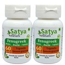 Fenugreek Forte Capsules 500 mg. 60 Veg. Capsule |Methi (Trigonella Foenum Graceum) Erkekler ve kadınlar için Kapsüller | Ayurvedic Herbal Supplement/R kaçtılar | 10:1 Forte (2 Şişeler 60 Capsules)