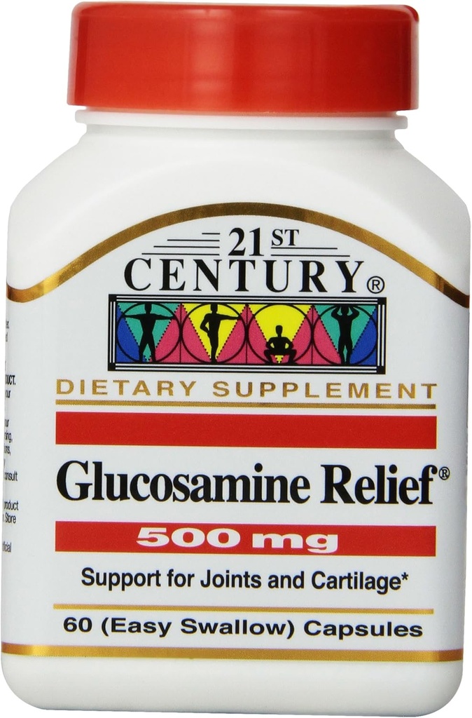 21. Yüzyıl Glucosamin Relief 500 Mg, 60 Swallow Capsules için kolay, (Pazar 3)