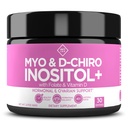 Premium Inositol Supplement - Myo-Inositol and D-Chiro Inositol Powder Plus Folate and Vitamin D - Ideal 40:1 Ratio - Hormone Balance & Healthy Ovarian Support for Women - Vitamin B8 - 30 Day Supply