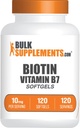 BulkSupplements.com Biotin 10000mcg Softgels - B7, Biotin Vitaminleri Saç, Skin ve Nails, Biotin Supplement - Gluten Free, 1 Softgel, 1.