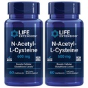 Life Extension N-Acetyl-L-Cysteine (NAC), Immune Response, Respiratory Health, Liver Health, NAC 600 mg, antioksidan Savunma, Serbest radikaller, Absorb için Kolay - İki Paket x 60 Capsules