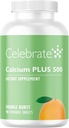 D3 Chewable, 500 mg, Gluten-Free & Sugar-Free, Food Citrate for Bariatric Hastaları için, Orange Burst, 90 sayı