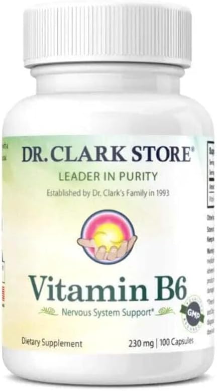 Clark Vitamin B6 συμπλήρωμα, 230mg, 100 κάψουλες