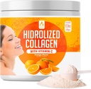 Hydrolyzed Collagen Toz Supplement | Saçları, Nail, Skin, Bone, Ortak Sağlık, Gut Health | Hydrolyzed Grassagen Peptides |Collagen for Women | 200gr (Orange)
