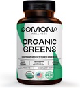 Pomona Wellness Super Greens Supplement, Superfood Vitamins & Minerals, Meyveler & Sebze, Bloating ve Digestion için Greens Toz, Gut Health, USDA Organic, Non-GMO, 120 Tablet