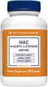 Shoppe NAC N-Acetyl-L-Cysteine - Hücresel Sağlık, Immune & Antioksi Desteği - 600 MG (50 Capsules)