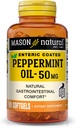 MASON NATURAL Peppermint Oil 50 mg Kapic Kaplama, 90 Günlük Gastrointestinal Desteği Normal Fonksiyonling Bowel, Softgel Pills