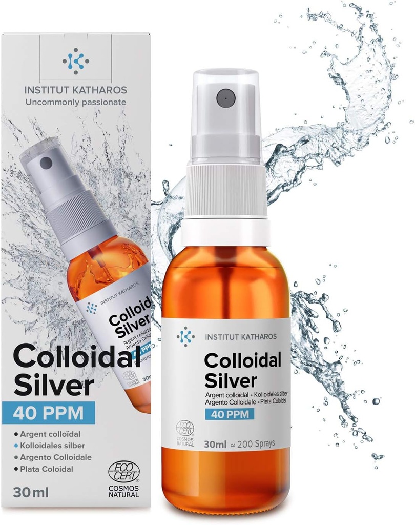 Colloidal Silver Pocket Sprey 40 PPM 1/3 fl oz ● Ecocert Cosmos Natural ● Üstün Concentration, Smaller Parçacıklar = Daha İyi Sonuçlar ● 3 Bağımsız Laboratuvarlar tarafından onaylanmış