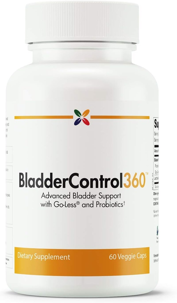 Aging Now - BladderControl360 Formula - Bladder Control Support - Go-Less & Probiyotiks - Urinary Health Probiyotik Supplement - Lactobacillus Rhamnosus, Seed & Soy Germ Türleri - 60 Vcaps