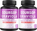 Soursop Graviola Capsules with Elderberry, Turmeric Curcumin ve More - 4 Ay Supply için 120 Capsules (Pack of 2)