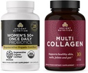 Eski Beslenme Rejeneratif Organik Onaylanmış Kadın 50+ Probiyotiks Capsules, 30 Kont + Multi Collagen Capsules, 90 Kont